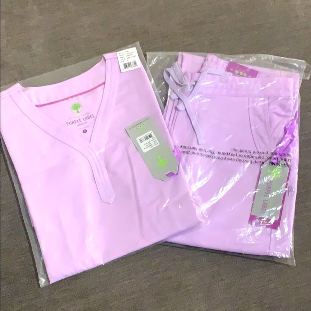 Lilac Scrub Top And Bottom